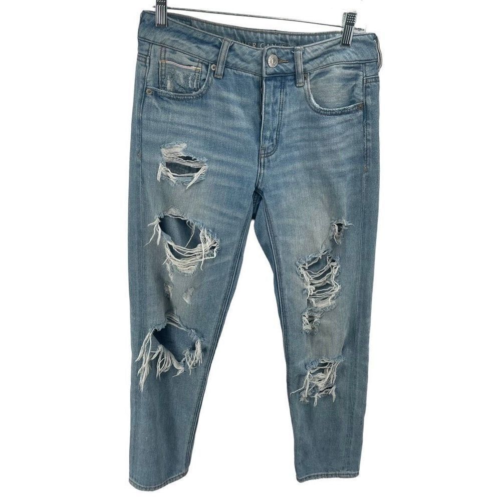 American Eagle Outfitters Tomgirl Women's Distressed Jeans Denim Blue Size 2